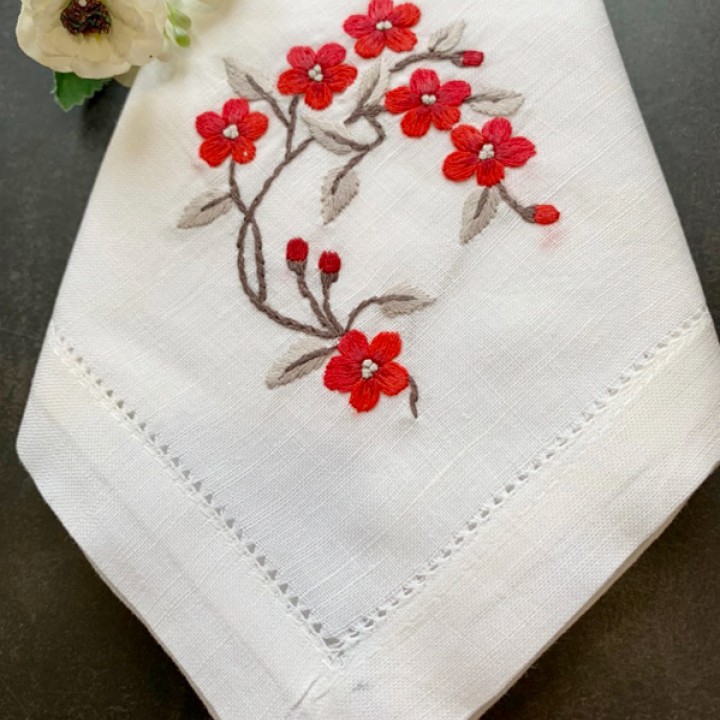 Napkin set - Red string peach blossom